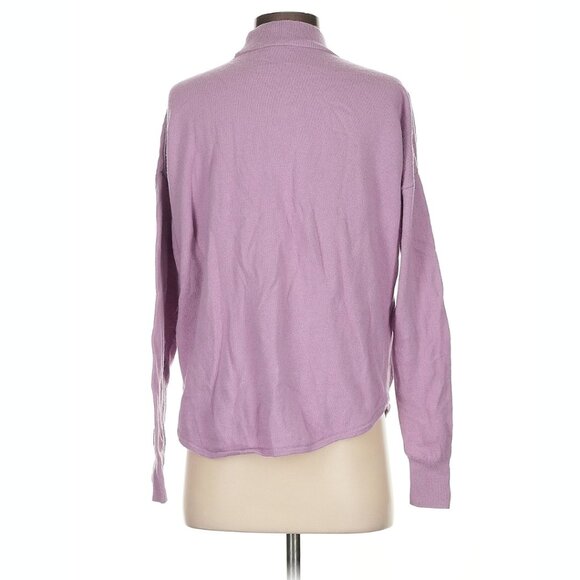 Madewell Ashbury Mockneck Sweater Alpaca Merino Wool Viscose Blend Sz S Lilac - Picture 3 of 6